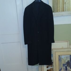 Ralph Lauren CHAPS Lambswool Over Coat 40R Excellent Condition Like New